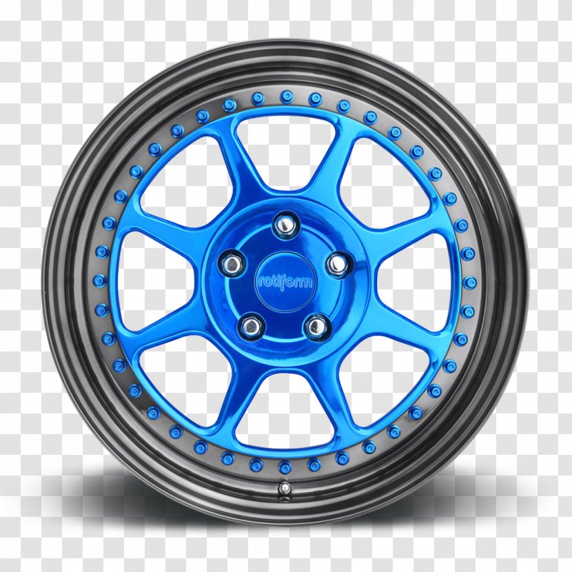 Alloy Wheel Car Rim Tire - Electric Blue Transparent PNG