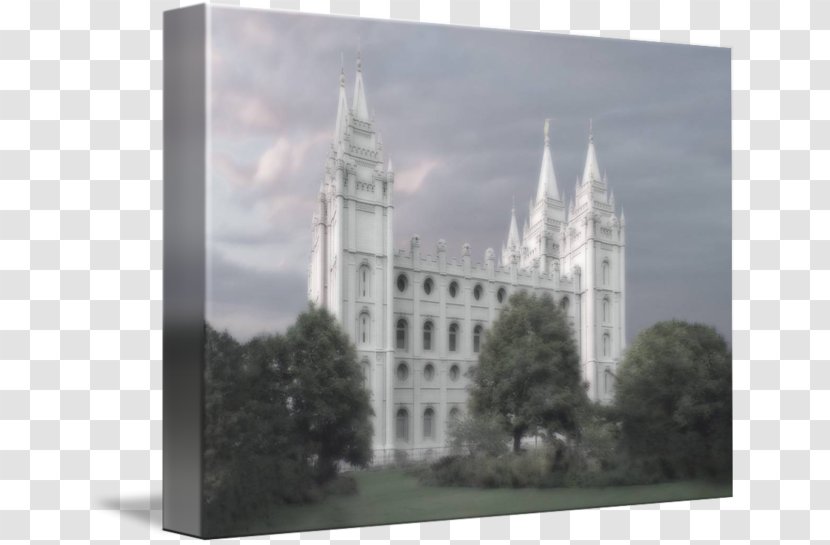 Salt Lake Temple Gallery Wrap Canvas Art Architecture - Sky Plc - City Transparent PNG