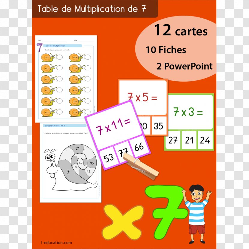 Multiplication Table Number Cours élémentaire 1re Année Pedagogy - Grande Section - Mathematics Transparent PNG