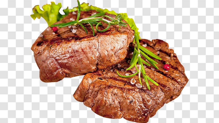 Beefsteak Food Restaurant Meat - Flat Iron Steak - T-bone Transparent PNG