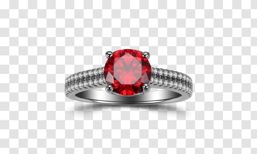 Ruby Ring Charm Bracelet Jewellery Diamond - Arbitrariness - Couple Rings Transparent PNG