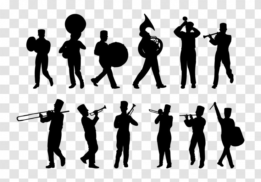 Silhouette Marching Band Musical Ensemble Transparent PNG