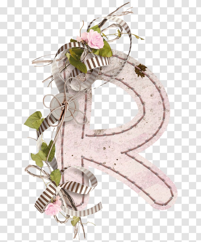 Flower P - Illustration - Cloth Decoration Letter R Transparent PNG