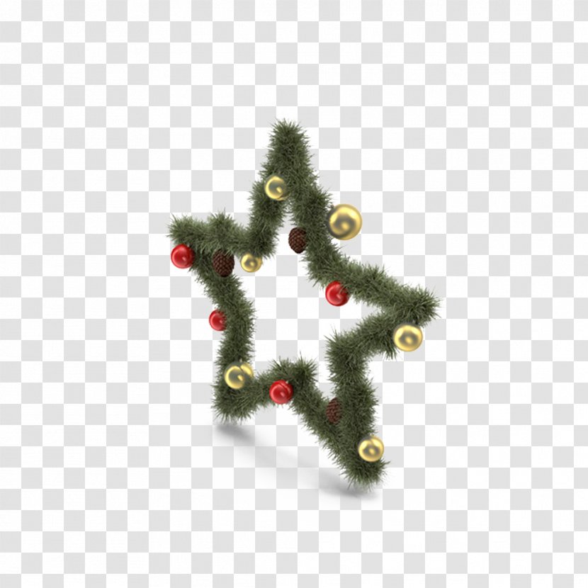 Christmas Tree Ornament Garland - Star Wreath Transparent PNG
