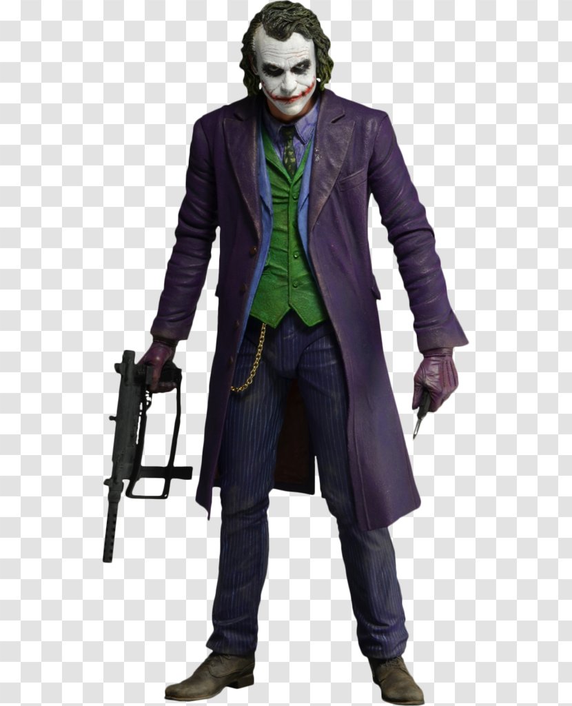 Joker Batman The Dark Knight Heath Ledger Action & Toy Figures - National Entertainment Collectibles Association Transparent PNG