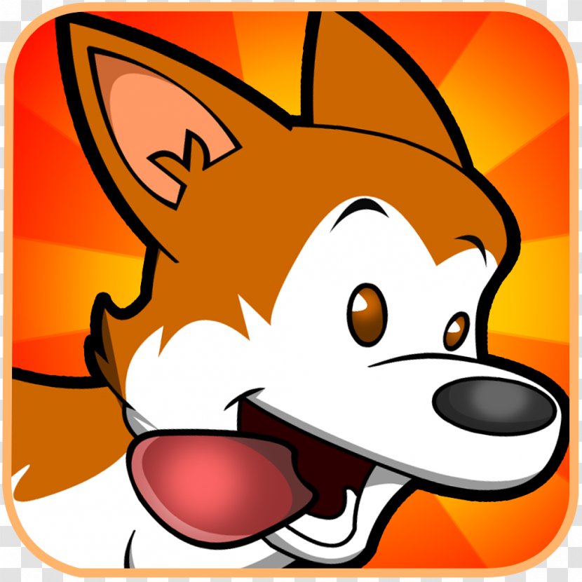 Dog Red Fox Whiskers Clip Art - Artwork - Play Firecracker Puppy Transparent PNG