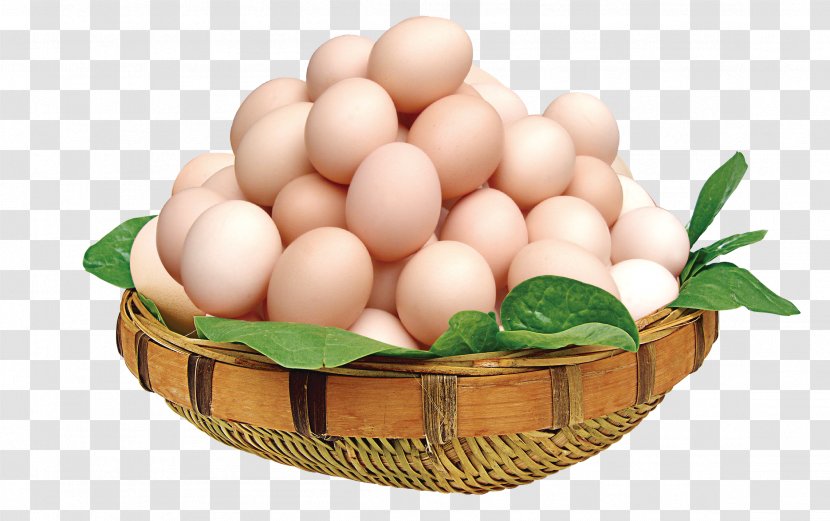 Chicken Egg Free Range Yolk - Basket Of Eggs Transparent PNG