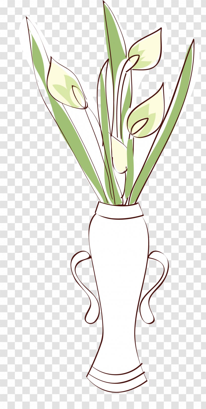 Floral Design Vase Flowerpot Transparent PNG