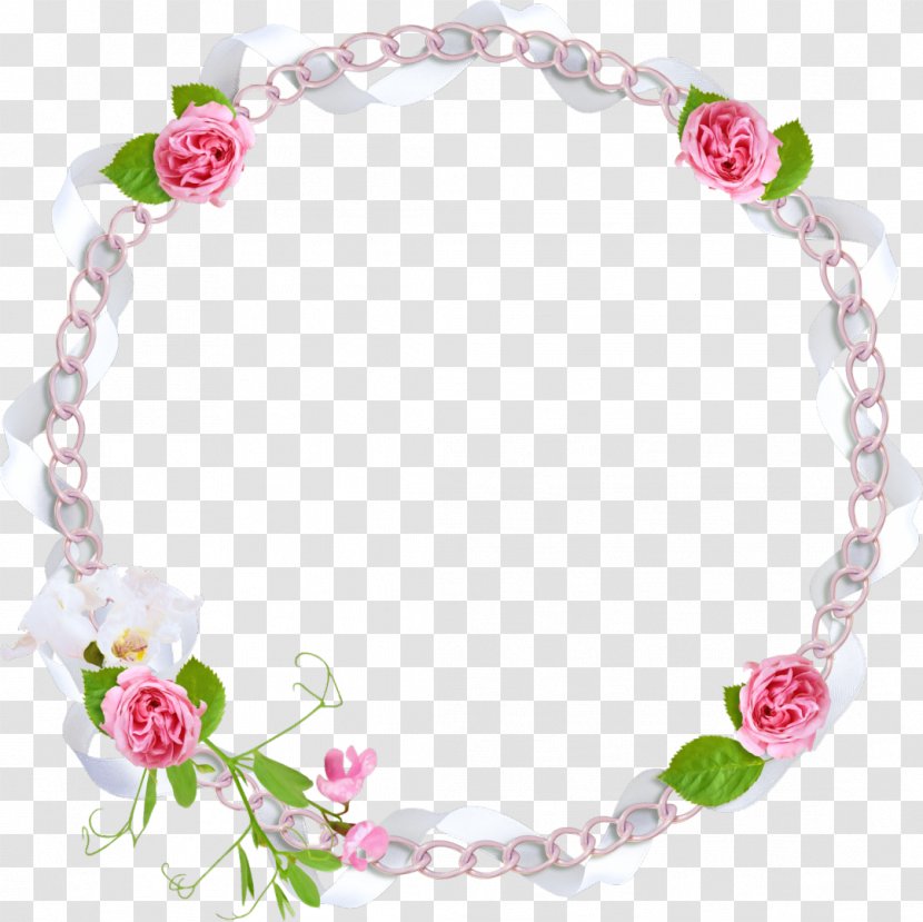 Flower Picture Frames - Pink Border Transparent PNG