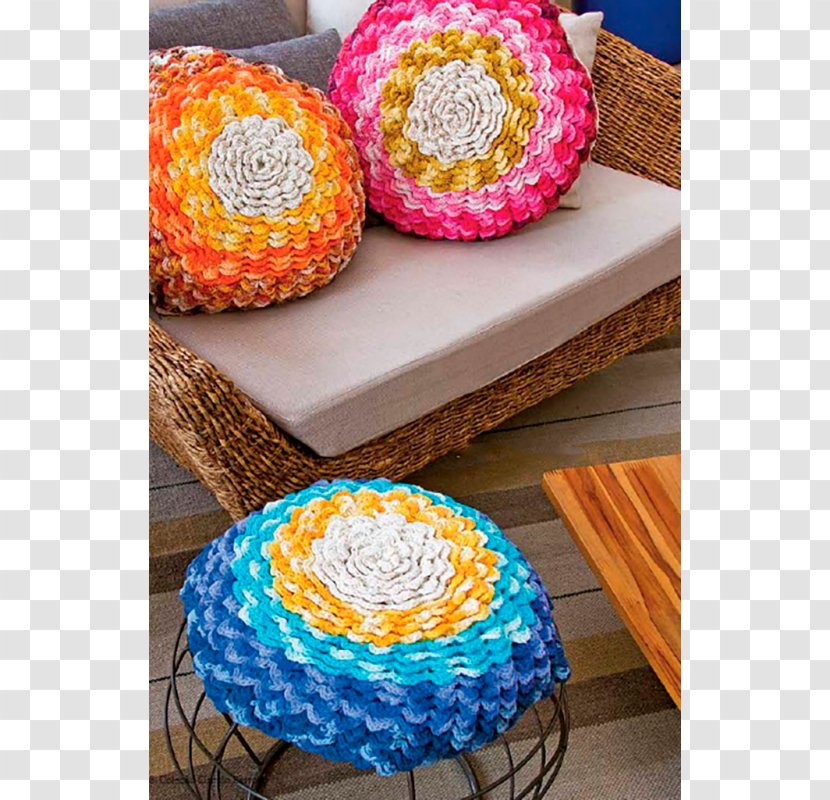 Crochet Throw Pillows Textile Cushion Knitting - House - Barroco Transparent PNG