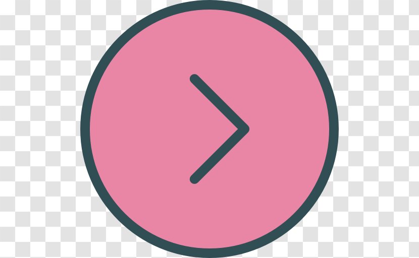 Magenta Purple Number Circle - Pink M - Right Arrow Transparent PNG