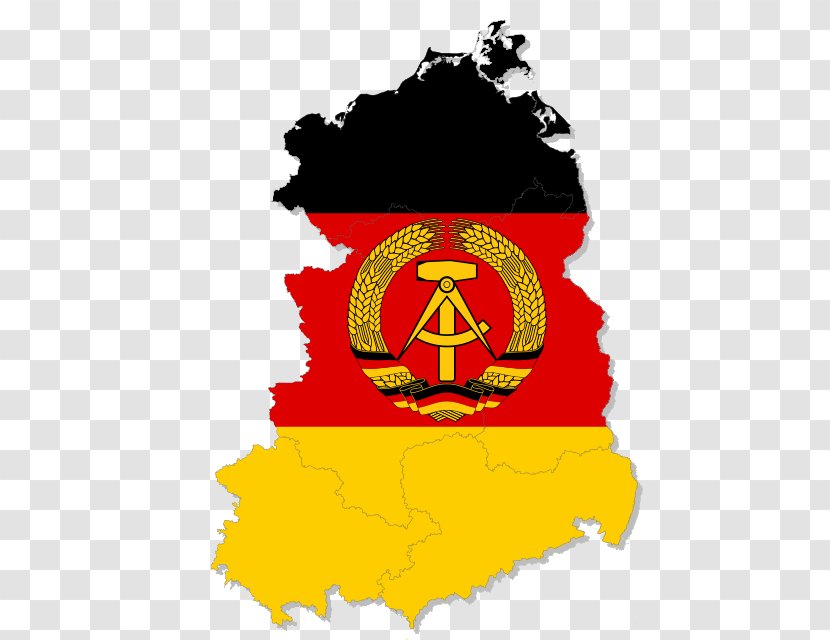 West Germany German Reunification Berlin Flag Of - Yellow - Map Transparent PNG