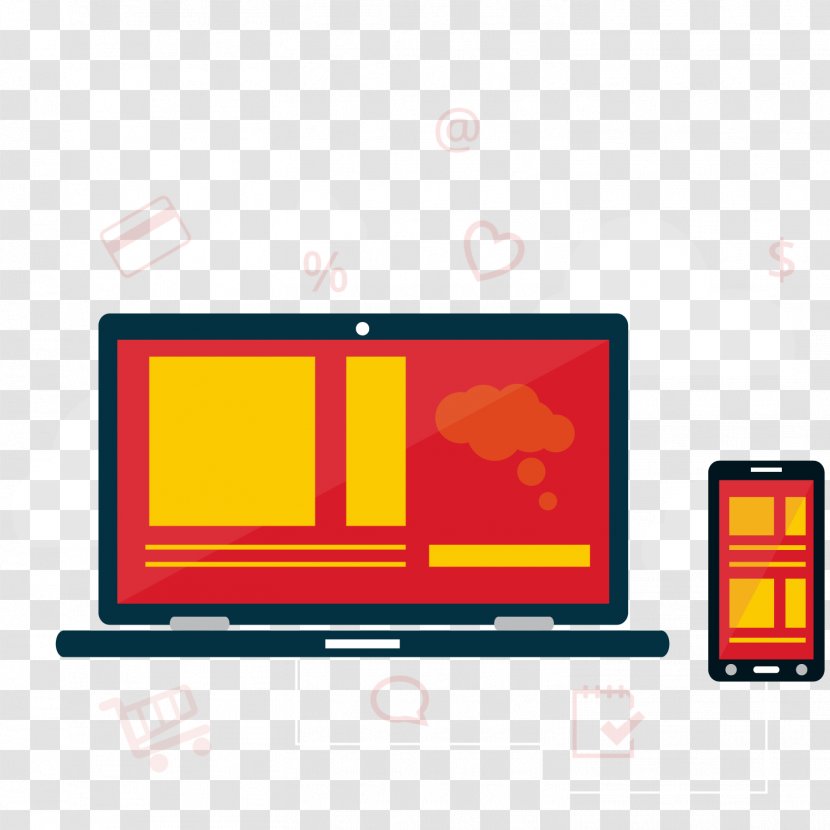 Laptop Web Design - Technology - Vector Shopping For Mobile Phones Transparent PNG