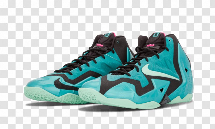 Shoe Sneakers Nike Teal Turquoise - Running - Lebron James Transparent PNG