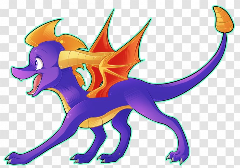 Dragon Cartoon Line Art Spyro - Heart Transparent PNG