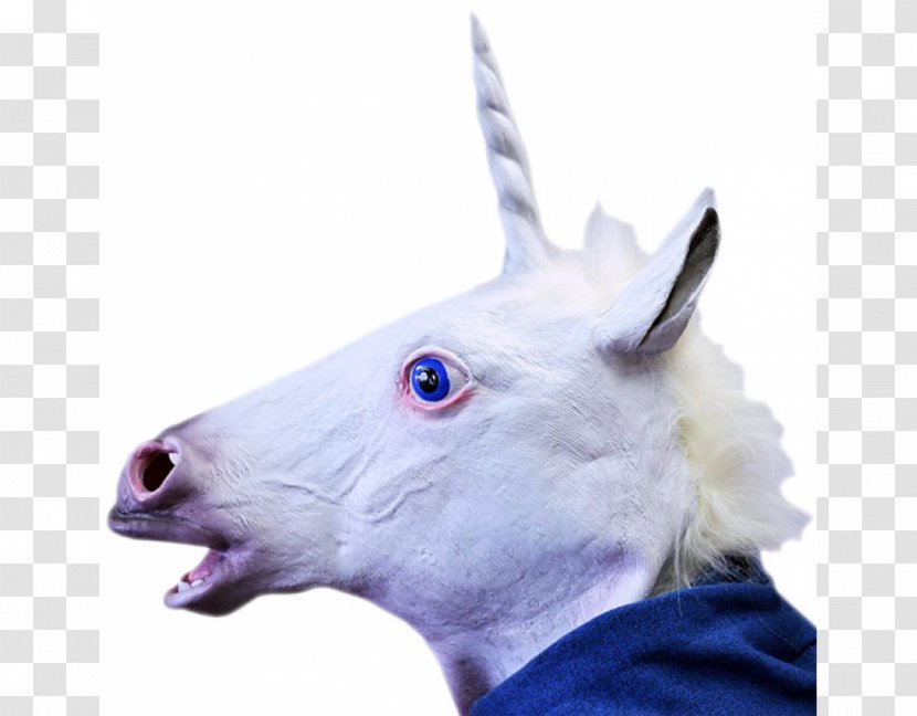Horse Unicorn Latex Mask Halloween - Fictional Character - Face Transparent PNG