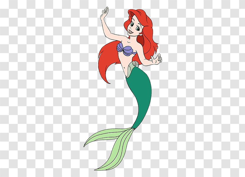Ariel A Mermaid Drawing Cartoon - Fictional Character - Tail Transparent PNG