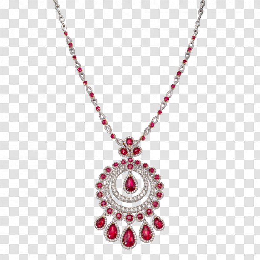 Ruby Locket Necklace Body Jewellery - Pendant Transparent PNG