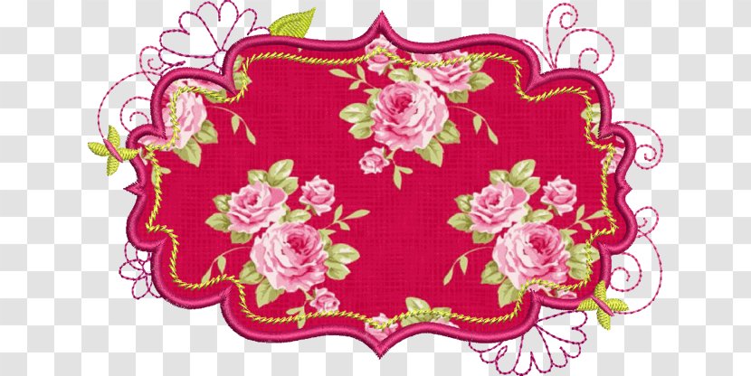 Floral Design Place Mats Pink M Pattern - Work Of Art - Ivory Vintage Frame Transparent PNG