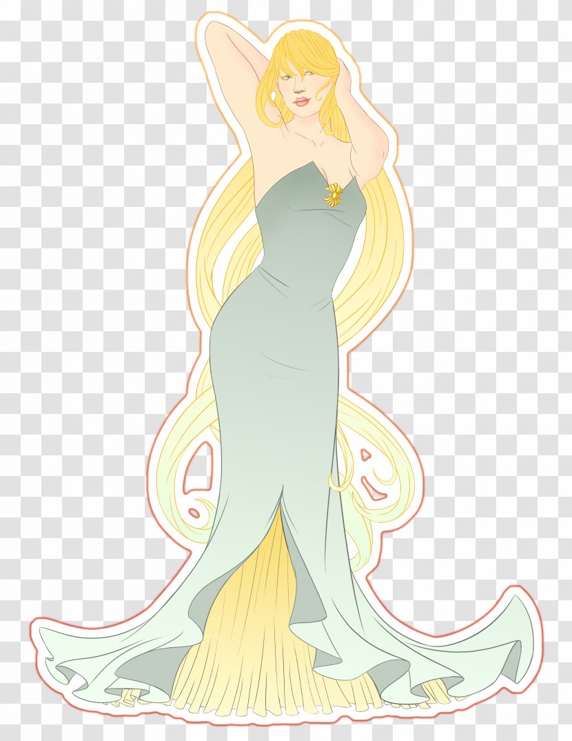 Fairy Gown Cartoon Mermaid - Watercolor Transparent PNG