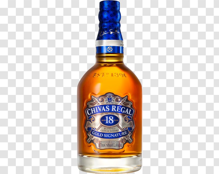 Chivas Regal Scotch Whisky Blended Whiskey Liquor - Bottle Transparent PNG