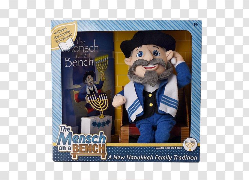 The Mensch On A Bench Hanukkah Judaism Book Doll - Plush - Funny Shark Transparent PNG