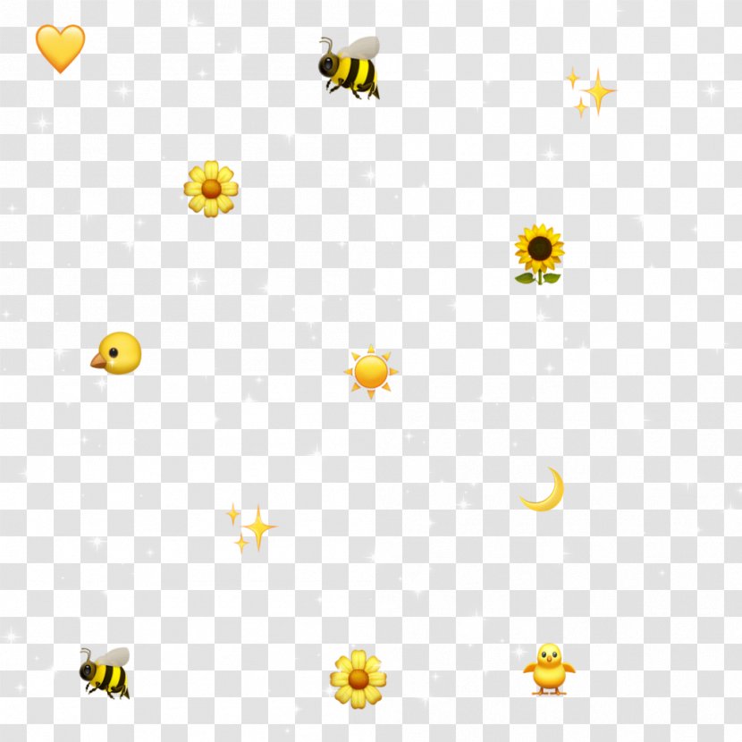Honey Bee Aesthetics Image Sticker Drawing - Yellow Aesthetic Psd Transparent PNG