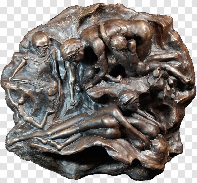 Musée Rodin The Gates Of Hell Bronze Sculpture Paolo And Francesca - Museum - Paris Transparent PNG