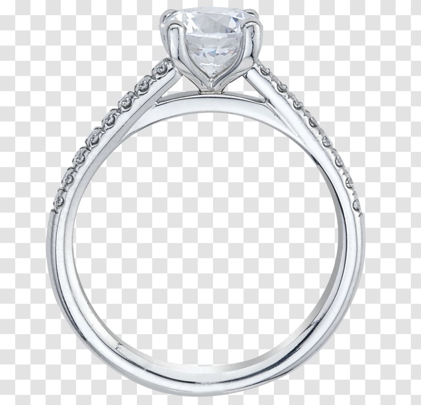Engagement Ring Platinum Jewellery Diamond - Gemstone Transparent PNG