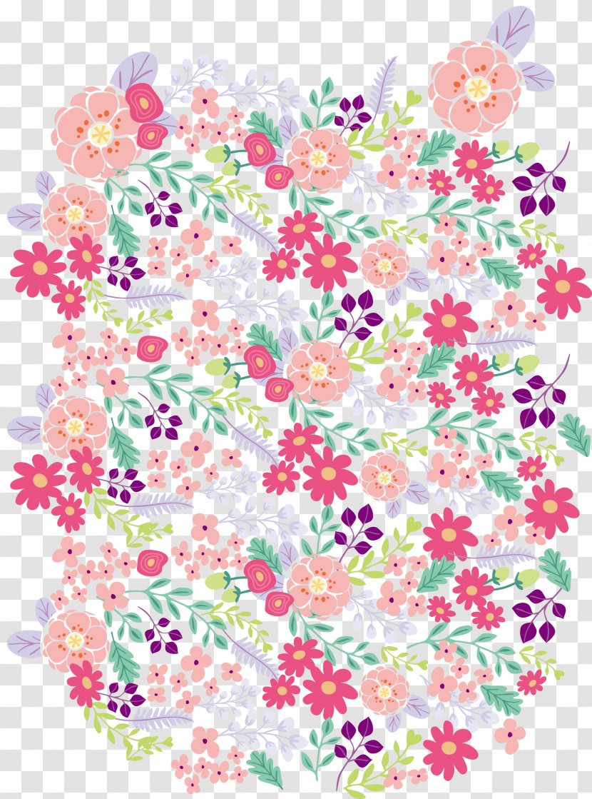 Floral Design Flower Color - Pink - Romantic Colored Flowers Transparent PNG
