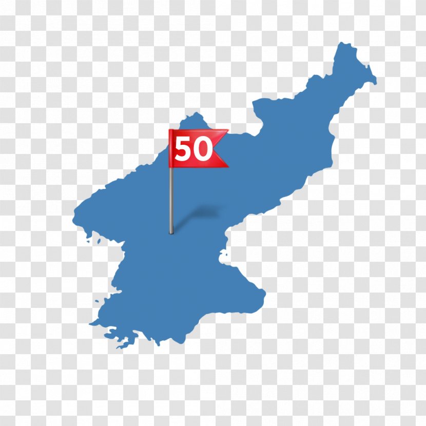 Flag Of North Korea South Royalty-free - Blank Map Transparent PNG