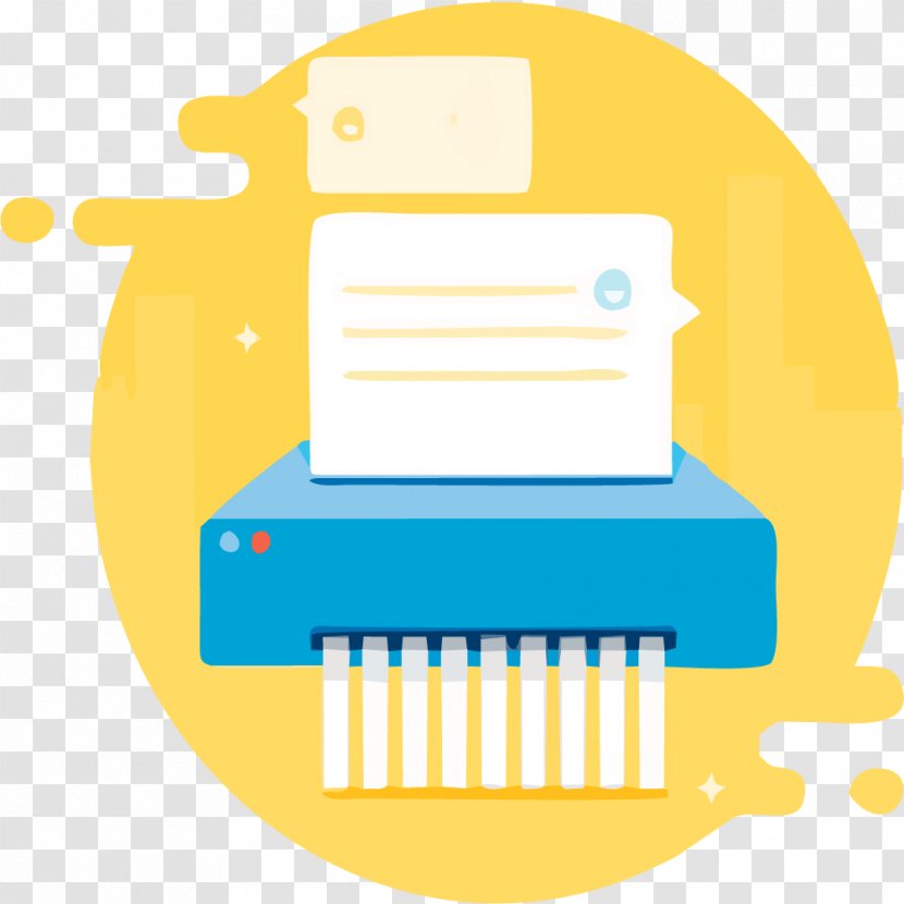Printer Computer File - Yellow - Vector Transparent PNG