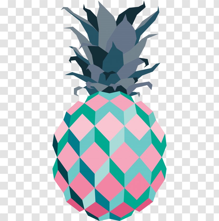 Pineapple Cartoon - Turquoise - Symmetry Poales Transparent PNG