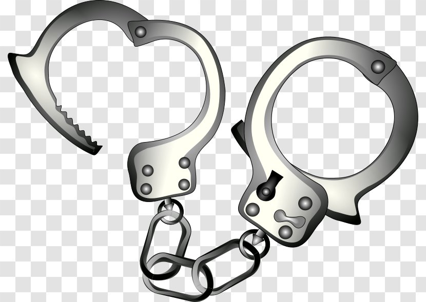 Handcuffs Clip Art - Auto Part - Grey Transparent PNG