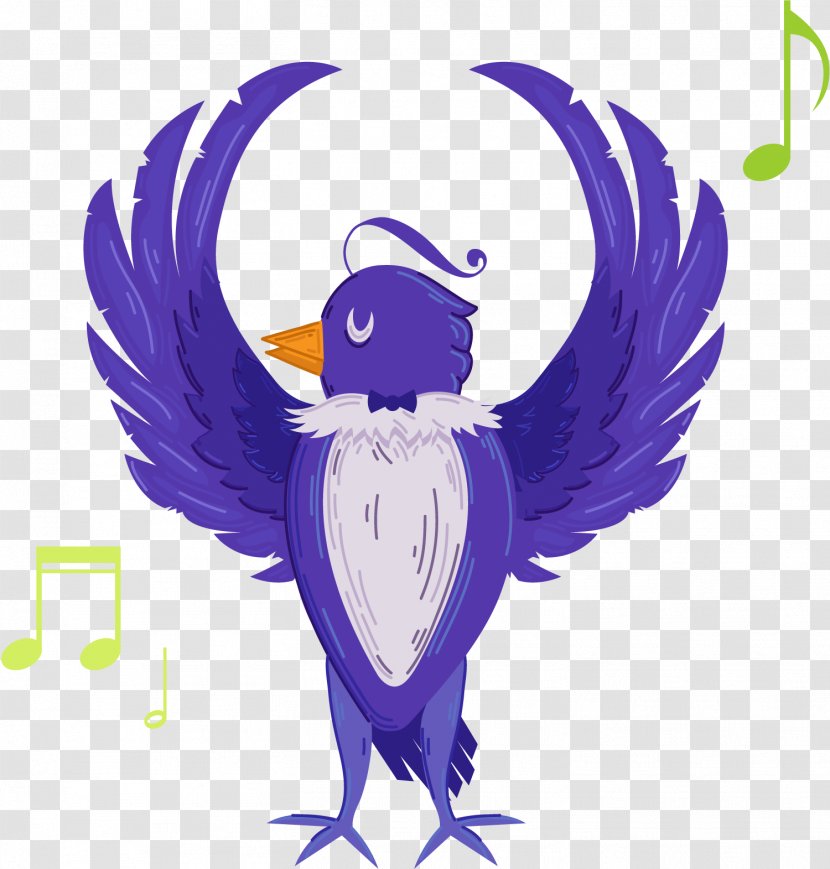 Bird Parrot Illustration - Heart - Vector Singing Birds Transparent PNG
