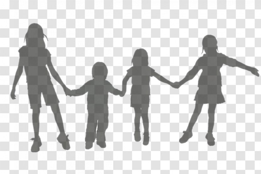 Child Clip Art Silhouette Vector Graphics - Fun - Family Holding Hands Transparent PNG