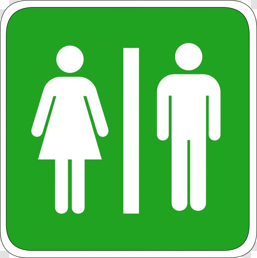 Unisex Public Toilet Bathroom Sign - Signage Transparent PNG