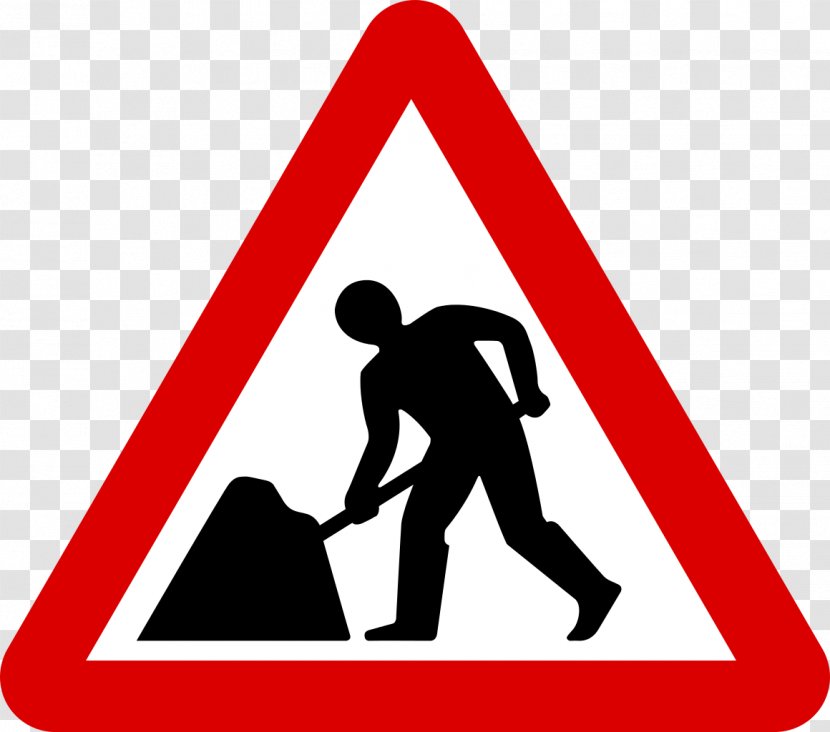 Traffic Sign Men At Work Roadworks - Highway - Signs Transparent PNG