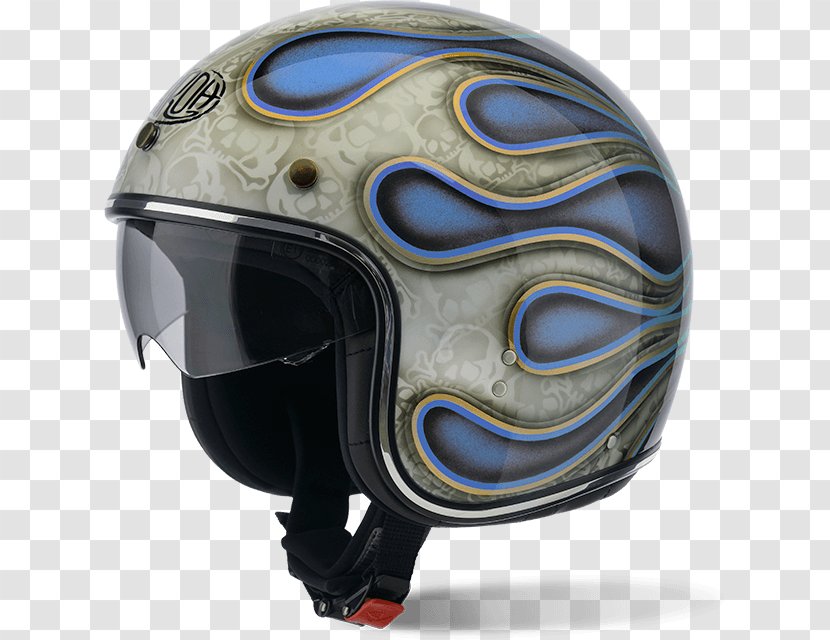 Motorcycle Helmets Airoh Riot Flame Glitter Jet Helmet Blue M (57/58) - Capacete Motociclista Transparent PNG