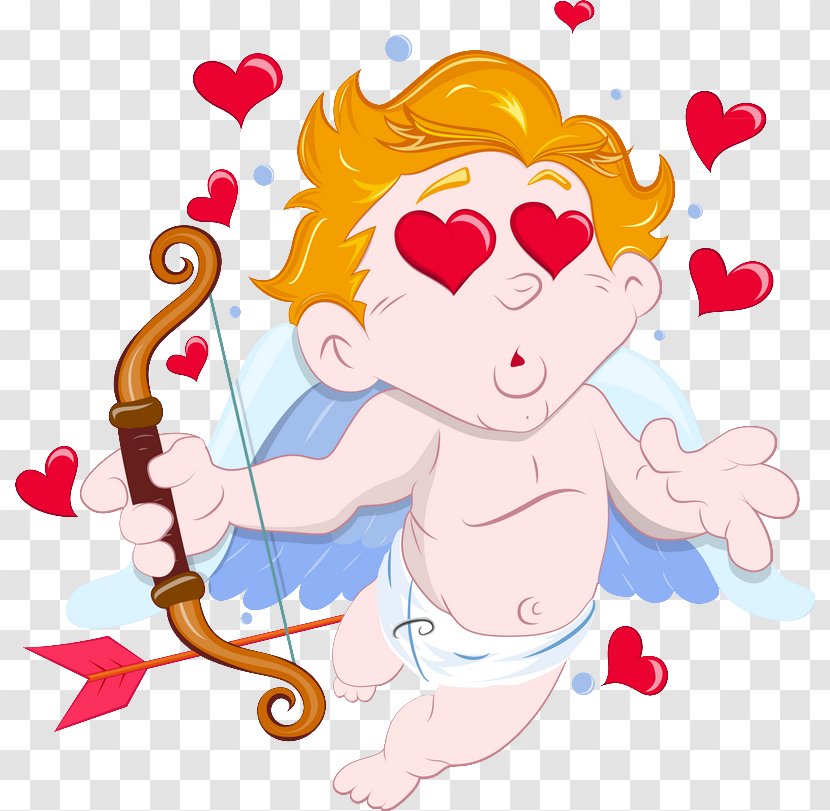 Cupid And Psyche - Cartoon - Silhouette Transparent PNG