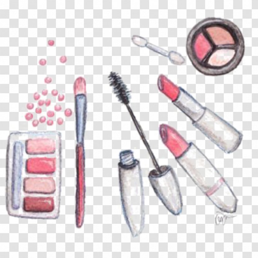 Lips Cartoon - Makeup Brushes - Nail Care Material Property Transparent PNG
