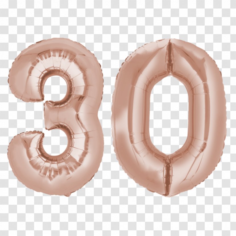 Mylar Balloon Birthday Party Gold - Pink Transparent PNG