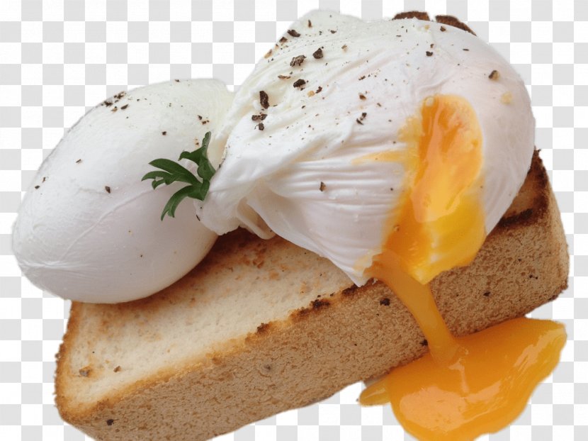 Poached Egg Melba Toast Scrambled Eggs - White Transparent PNG