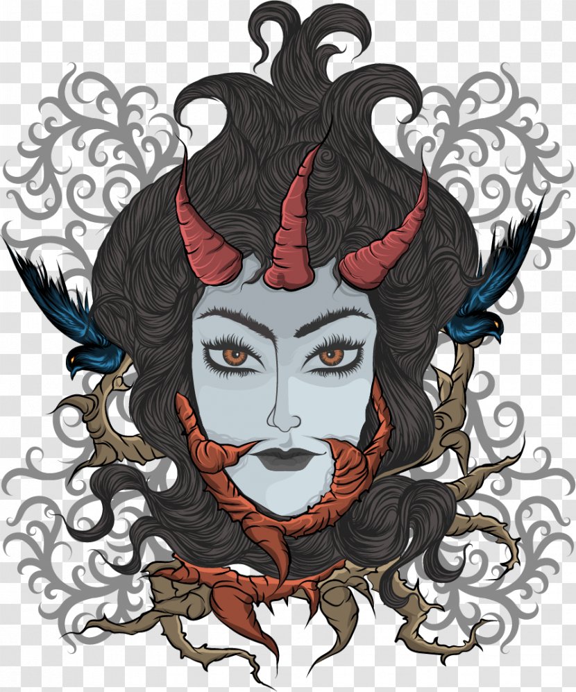 Vector Witch Queen - Cartoon - Frame Transparent PNG