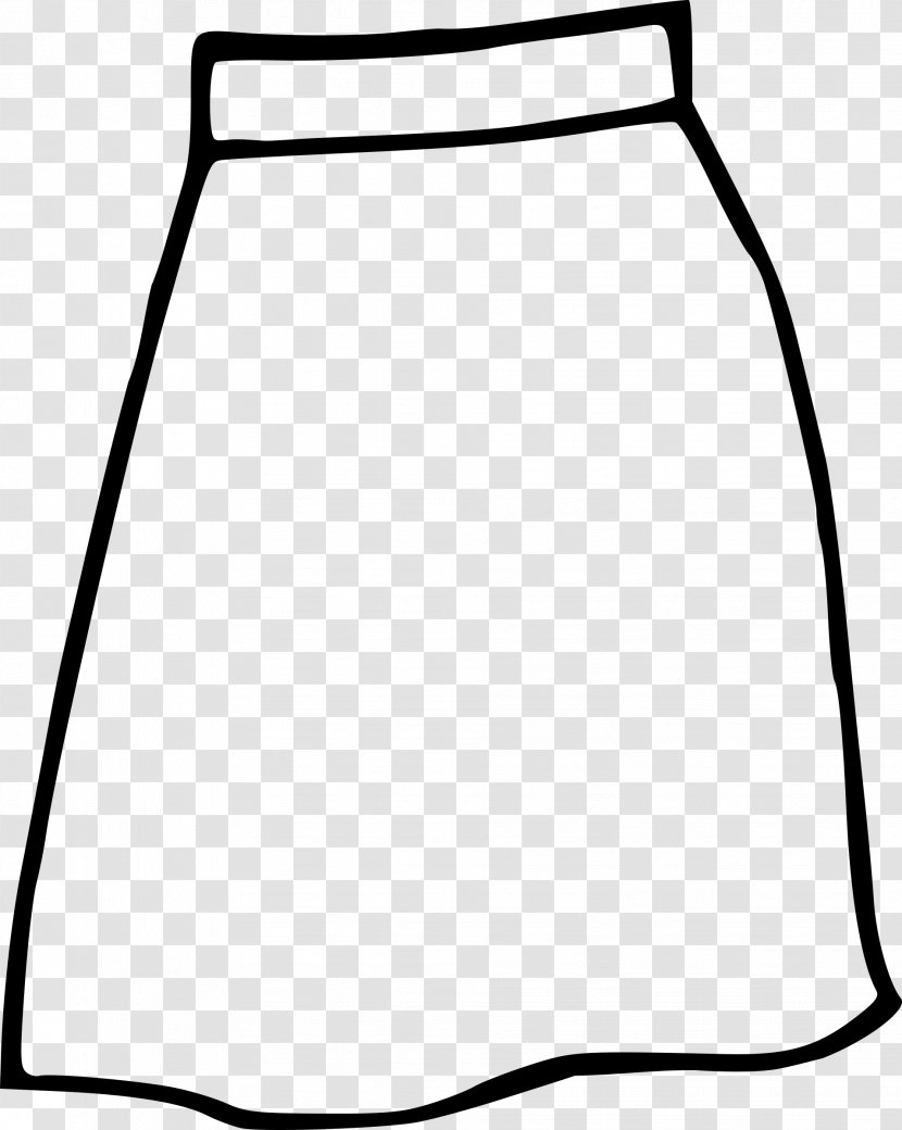 Skirt Clothing Dress Clip Art - Black And White Transparent PNG