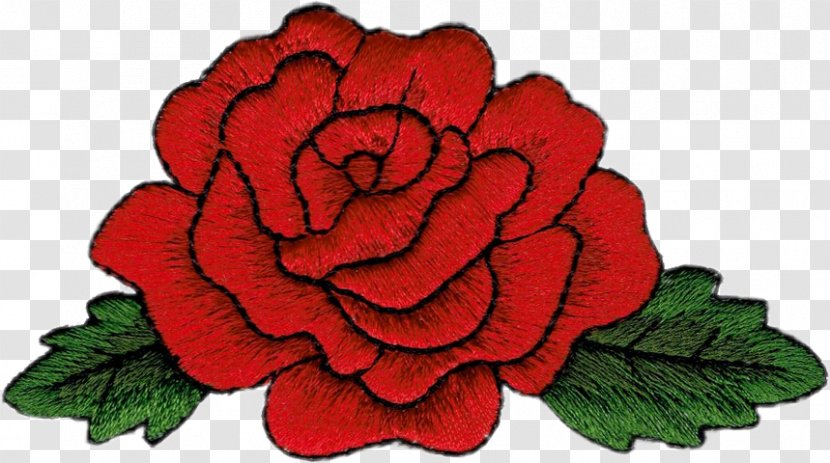 Embroidered Patch Embroidery Textile Clothing Rose - Garden Roses Transparent PNG