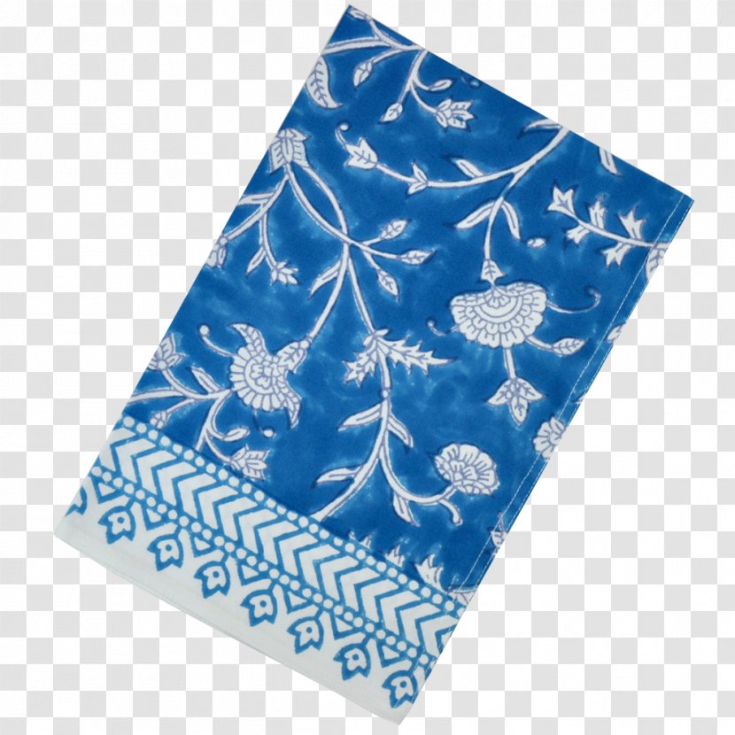 Lettercard Post Cards Textile Meadow - Electric Blue - Kitchen Cloth Transparent PNG