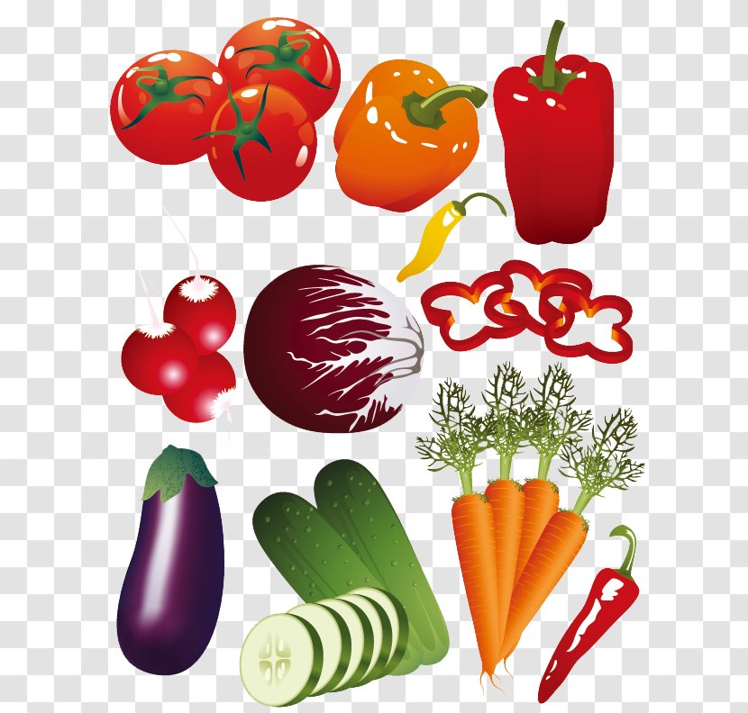 Vegetable Fruit Eggplant Bell Pepper - Natural Foods - Vector Elements Fruits And Vegetables Transparent PNG