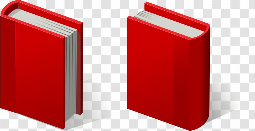 Hardcover Book Clip Art - Red Transparent PNG