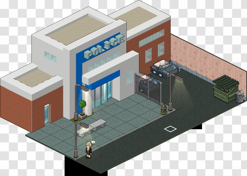 Building Habbo Police Station Penthouse Apartment Transparent PNG
